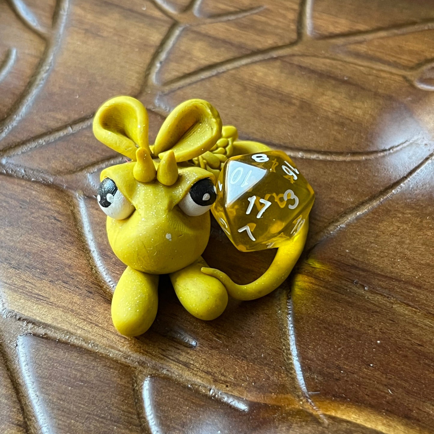 Handmade Dice Dragon - Yellow