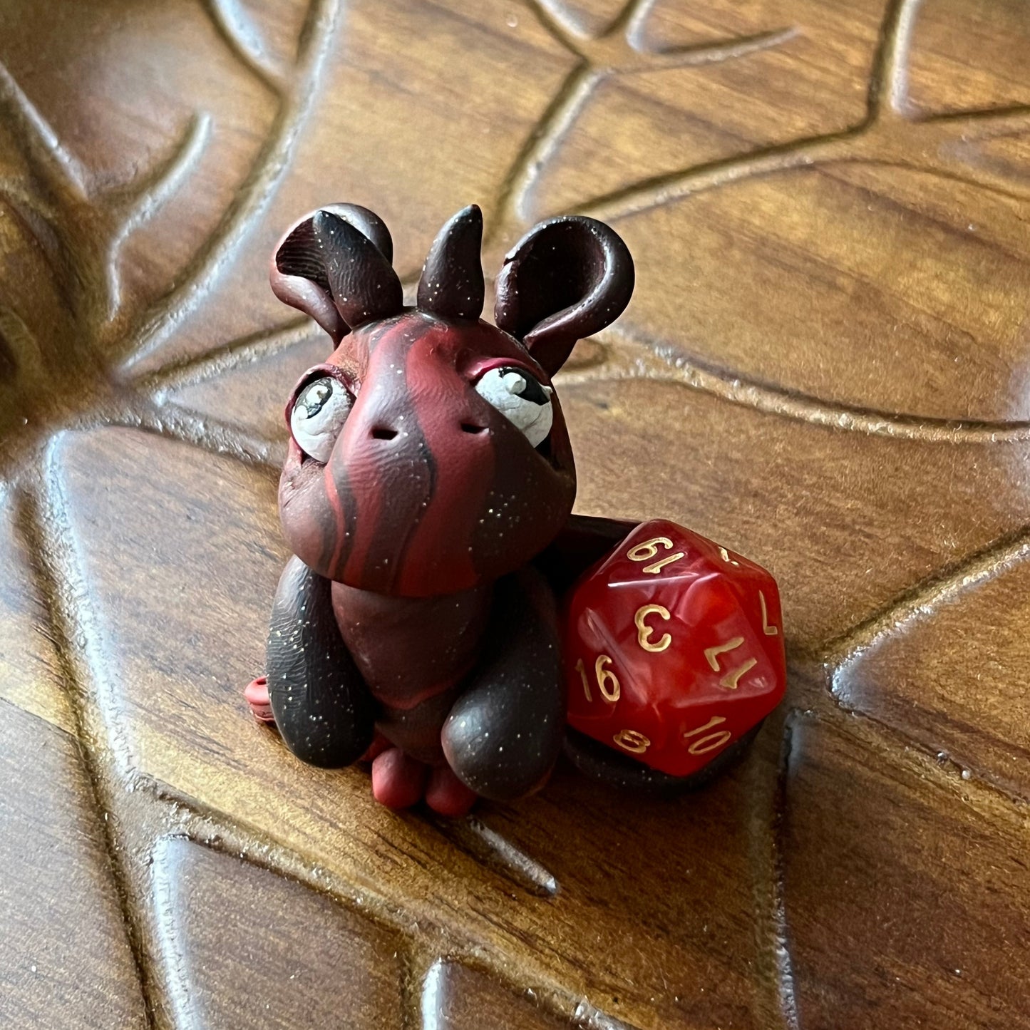Handmade Dice Dragon - Red