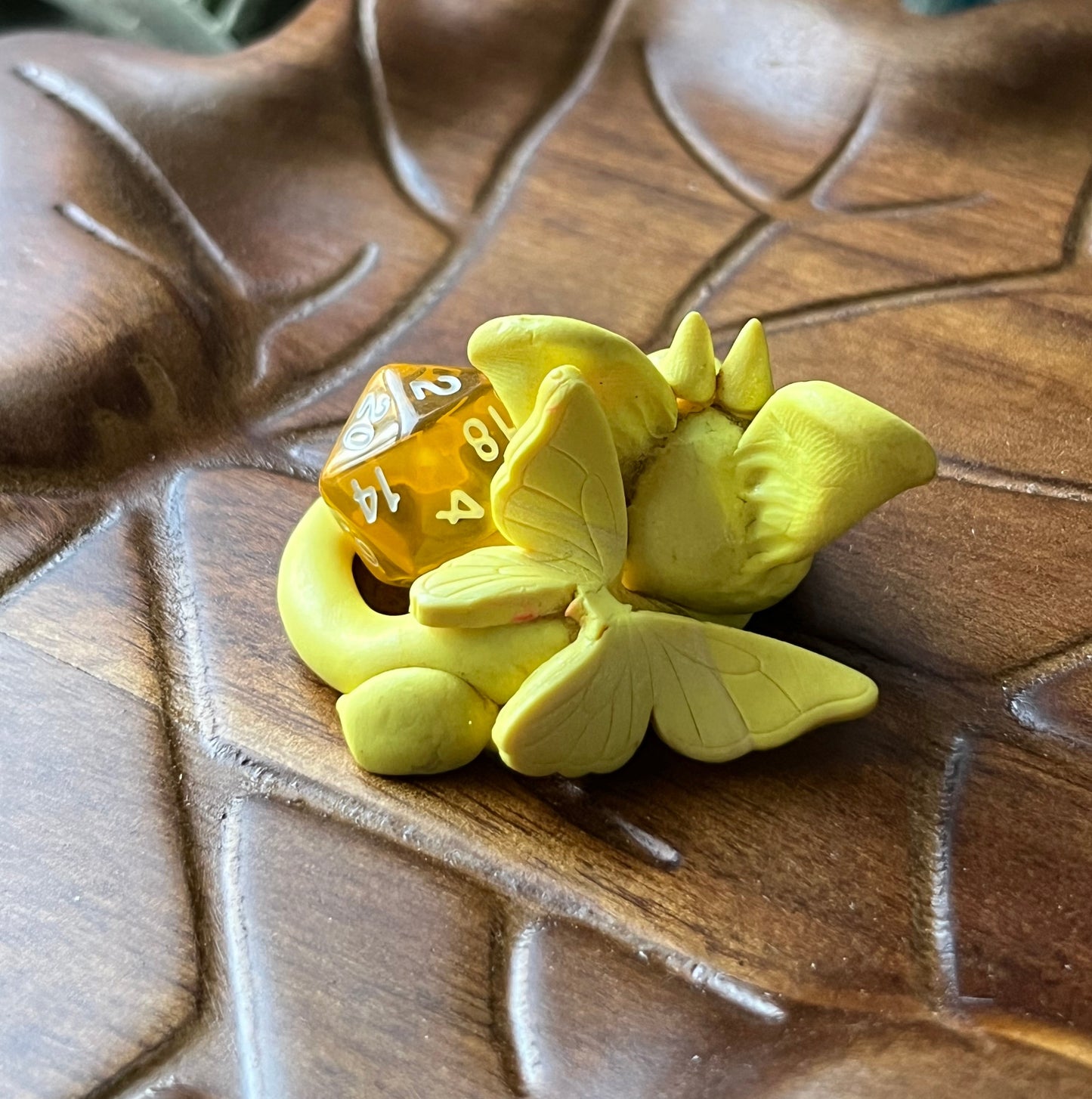 Handmade Dice Dragon - Yellow
