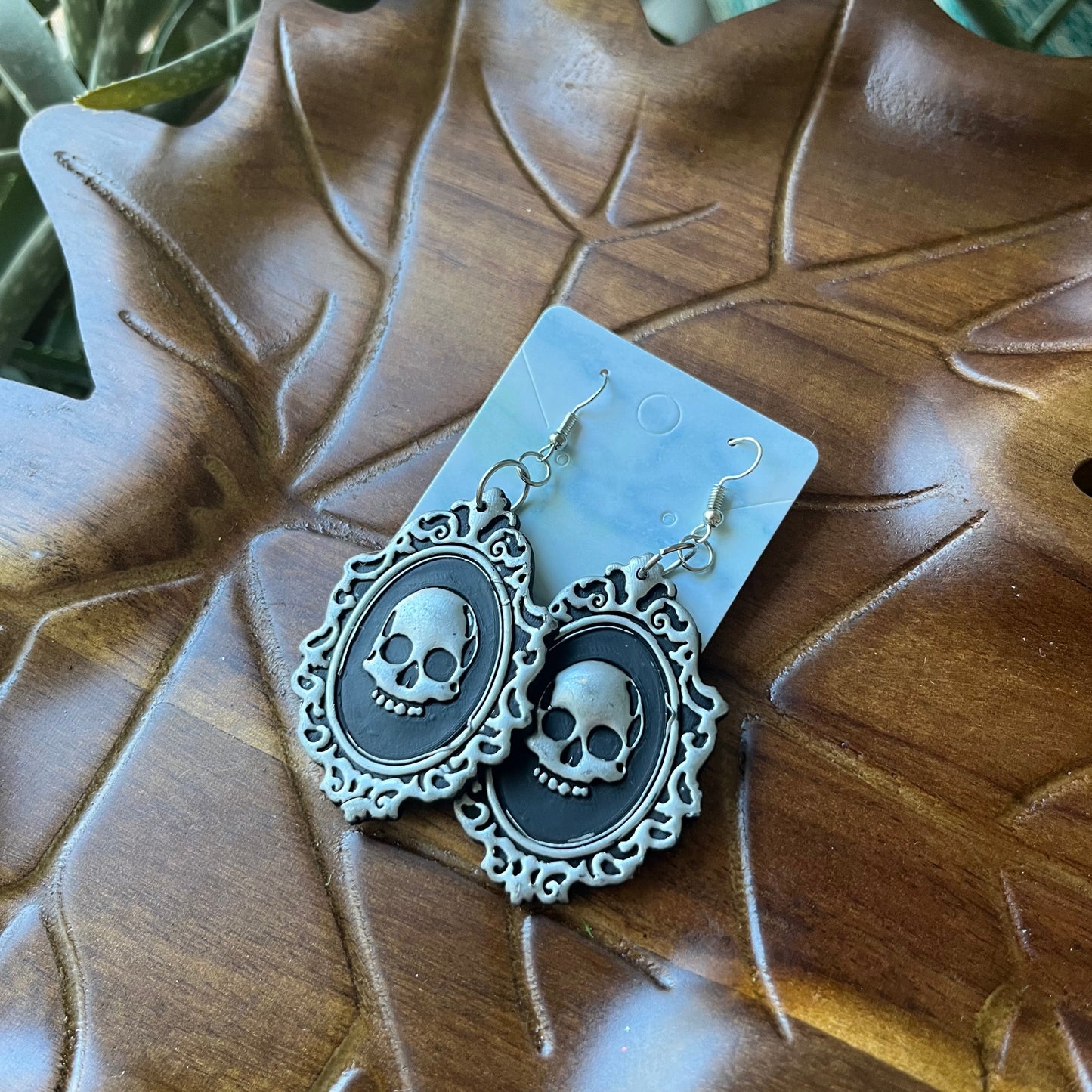 Large Skull Cameo Dangles