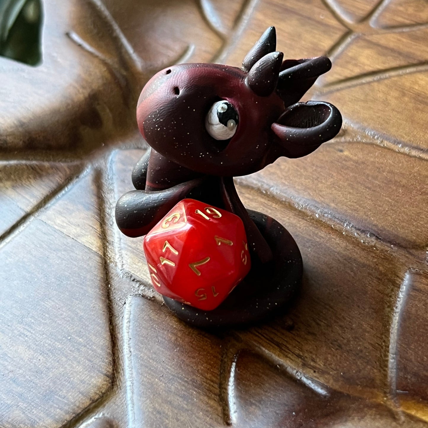 Handmade Dice Dragon - Red