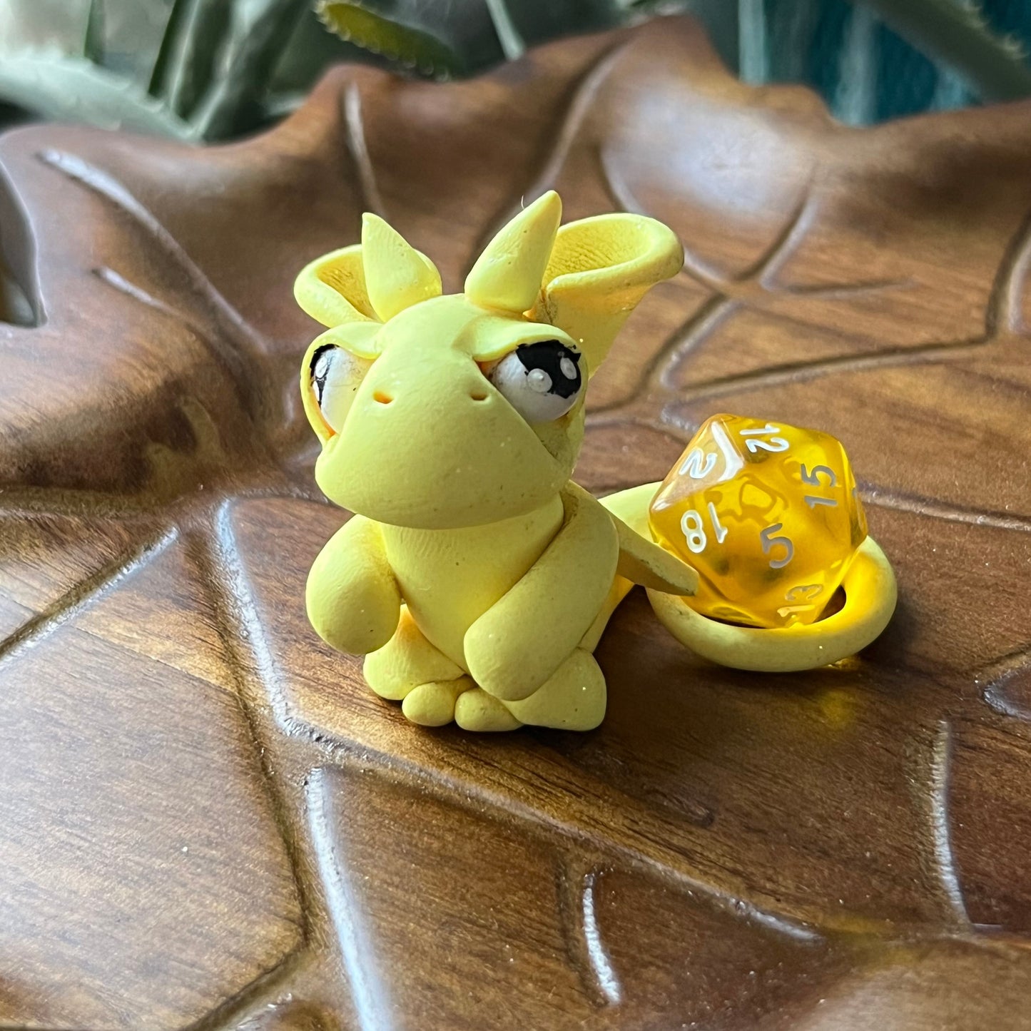 Handmade Dice Dragon - Yellow