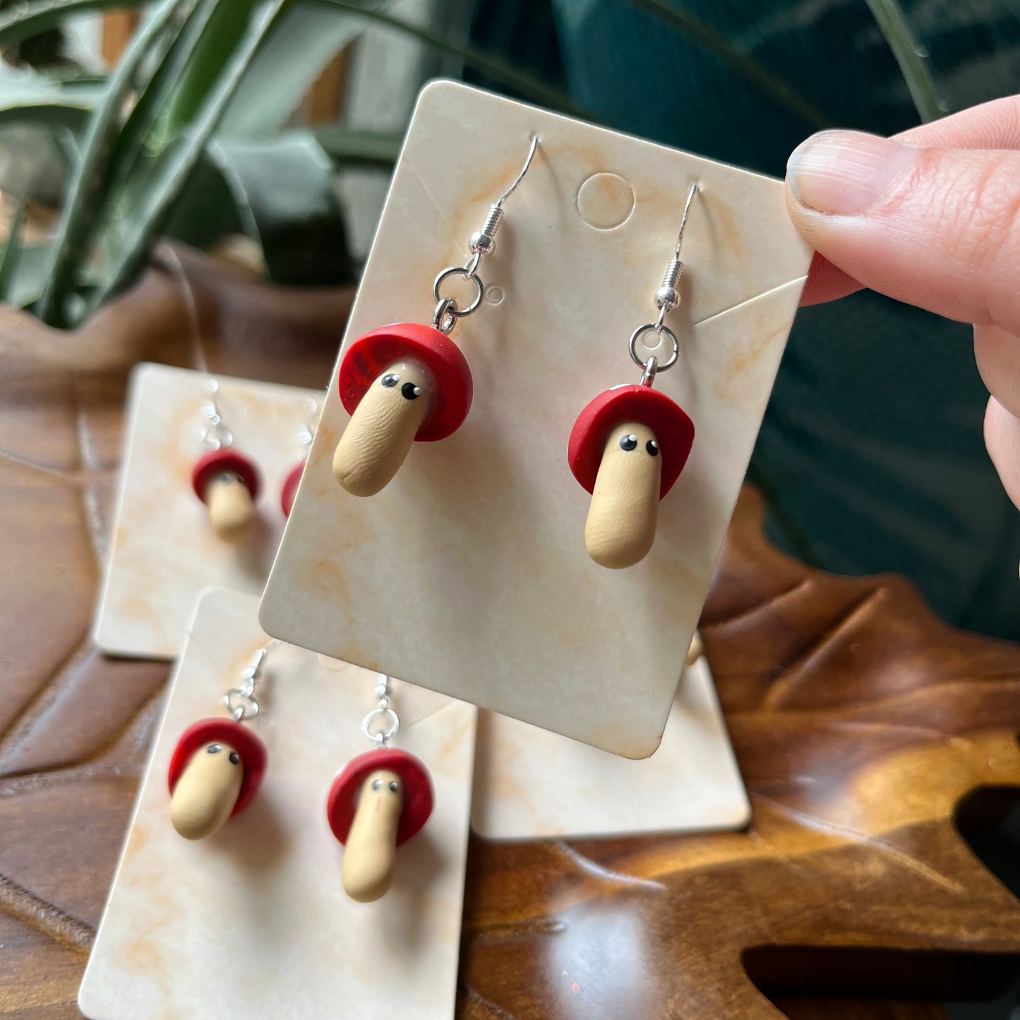 Toadstool Friend Dangles