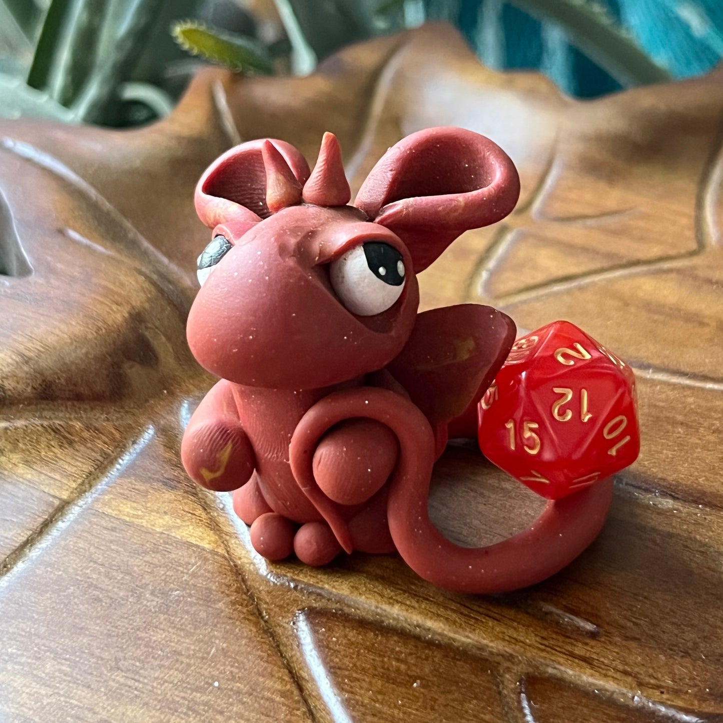 Handmade Dice Dragon - Red