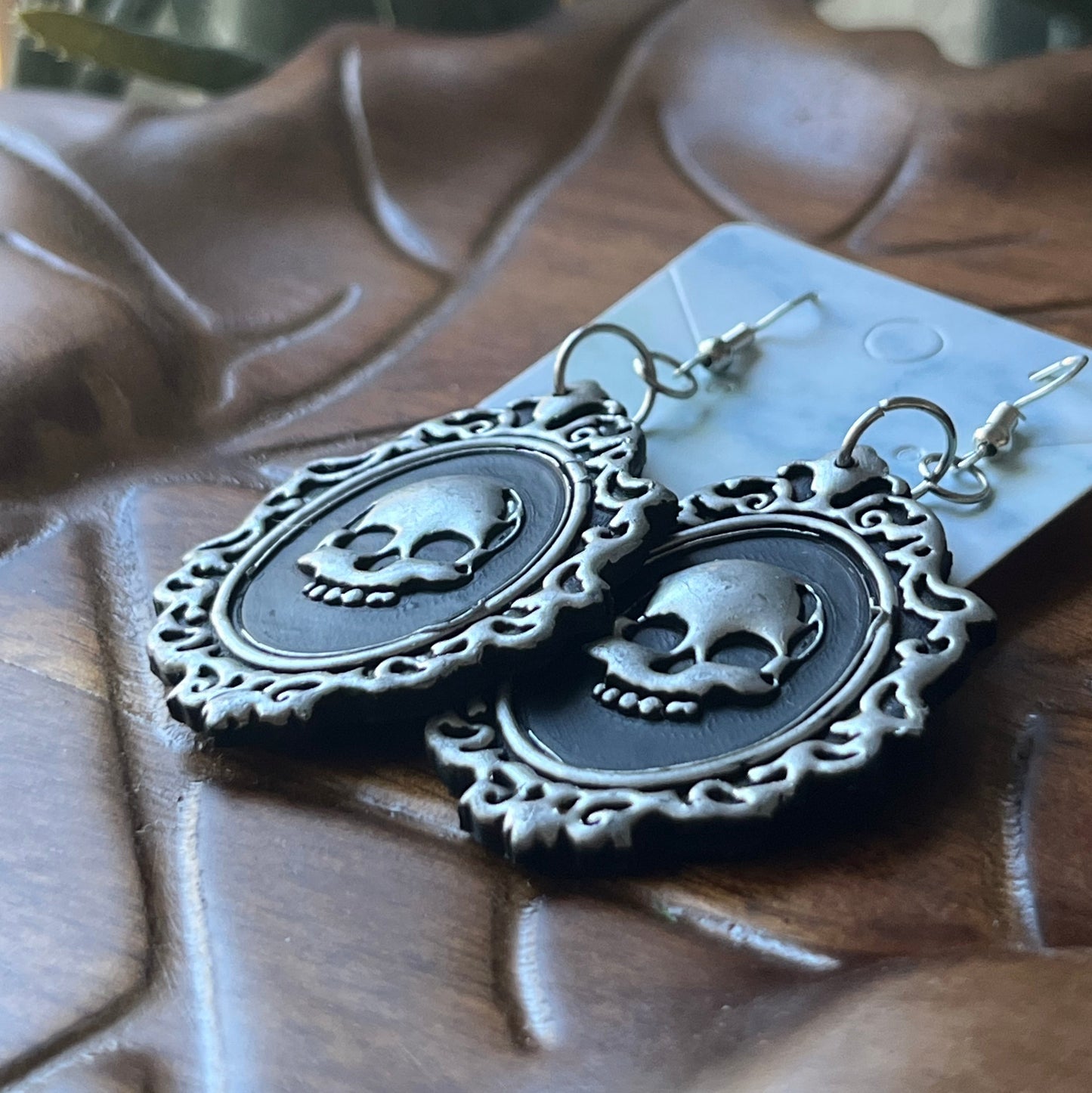 Large Skull Cameo Dangles