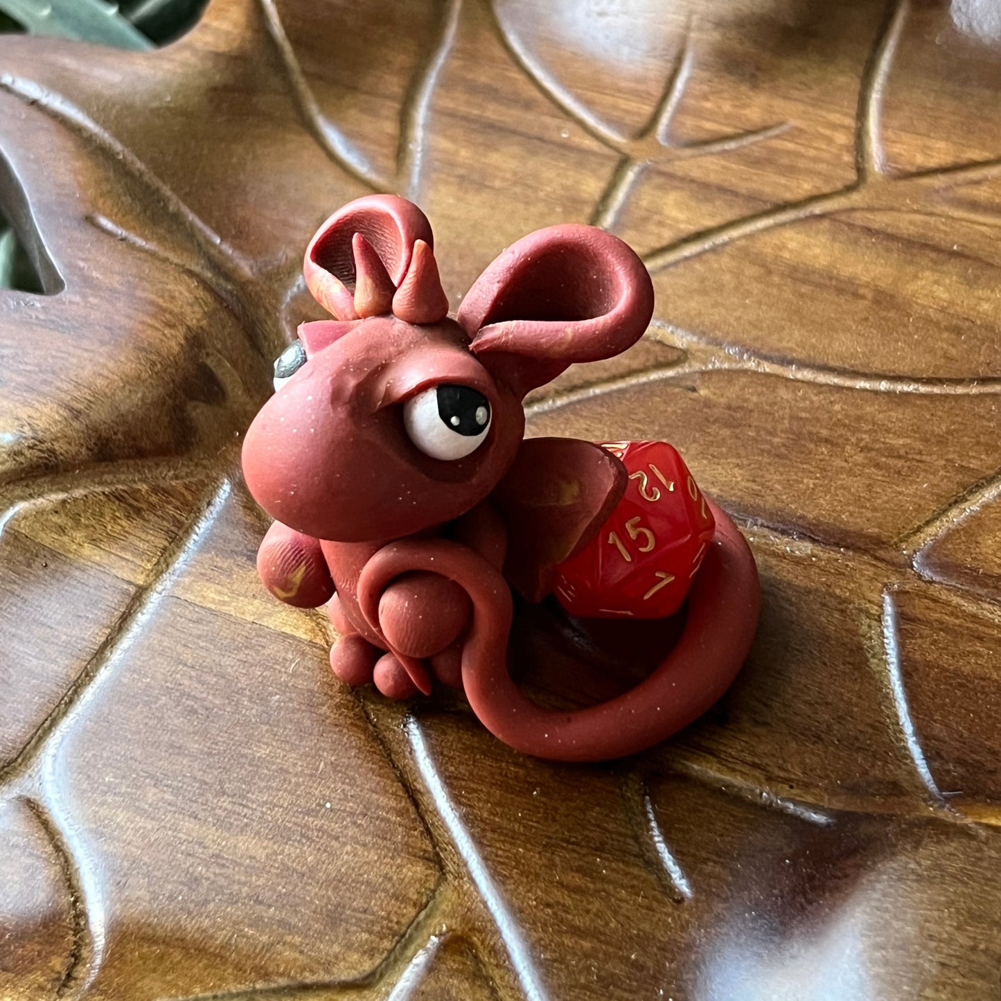 Handmade Dice Dragon - Red