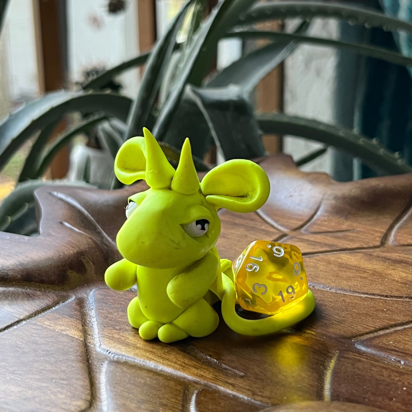 Handmade Dice Dragon - Yellow