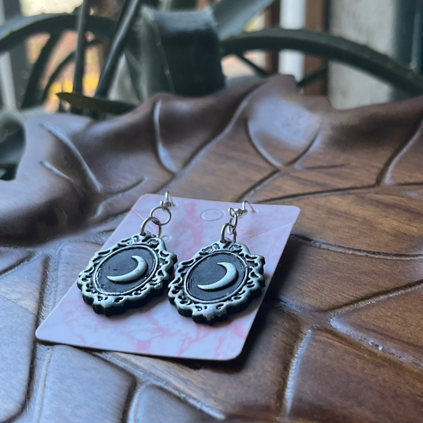 Moon Cameo Dangle