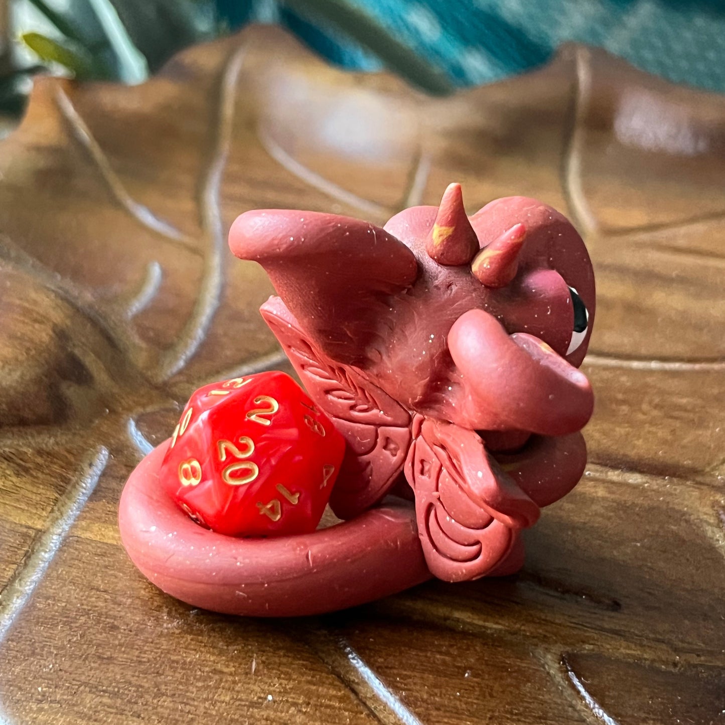 Handmade Dice Dragon - Red
