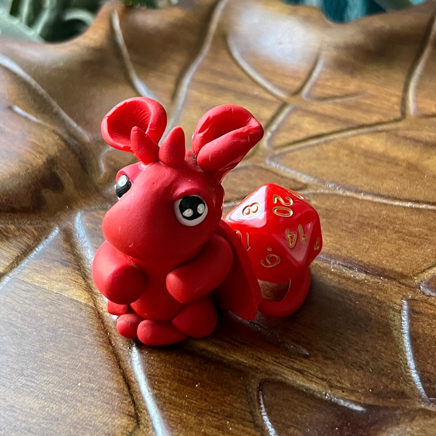 Handmade Dice Dragon - Red