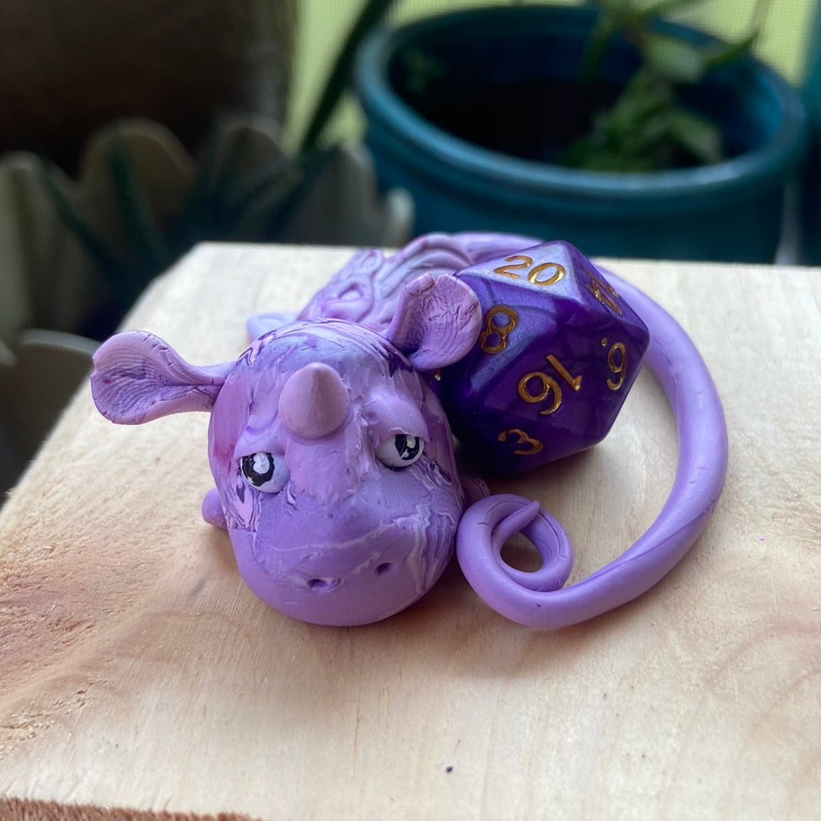 Handmade Dice Dragon - Purple
