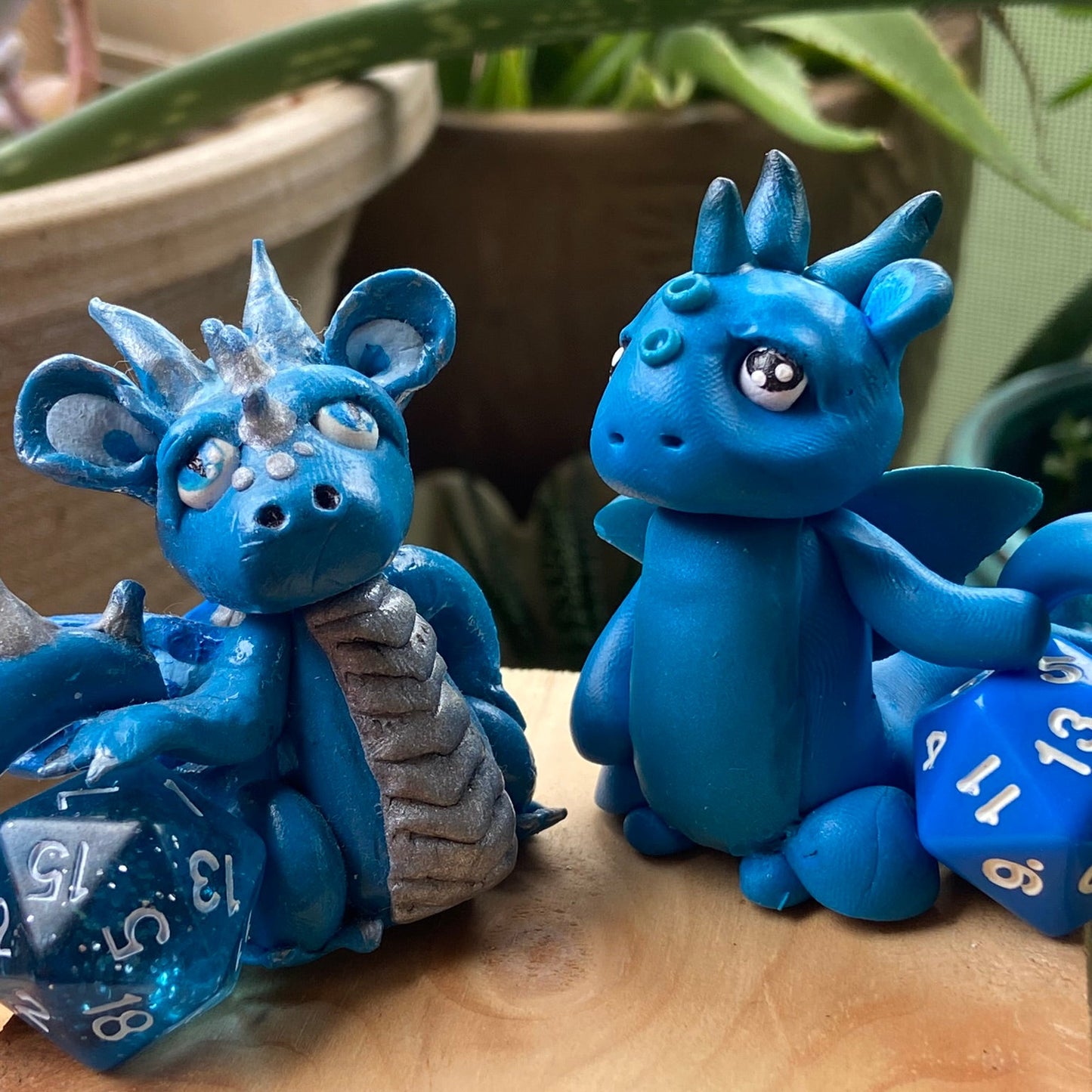 Handmade Dice Dragon - Blue