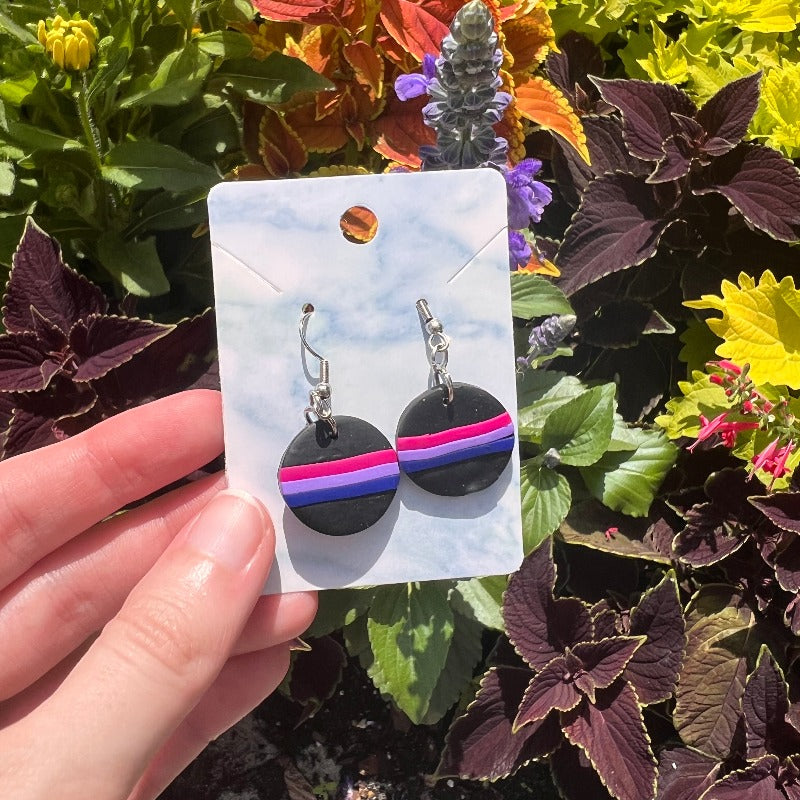 Bi Pride Circle Dangles