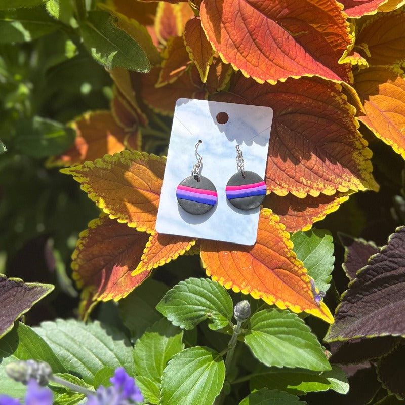 Bi Pride Circle Dangles