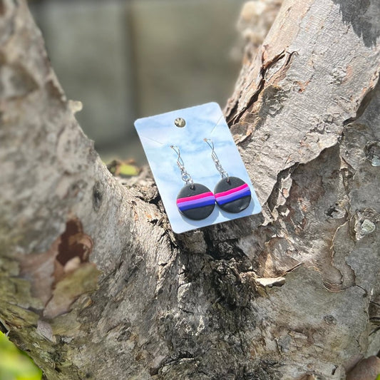 Bi Pride Circle Dangles