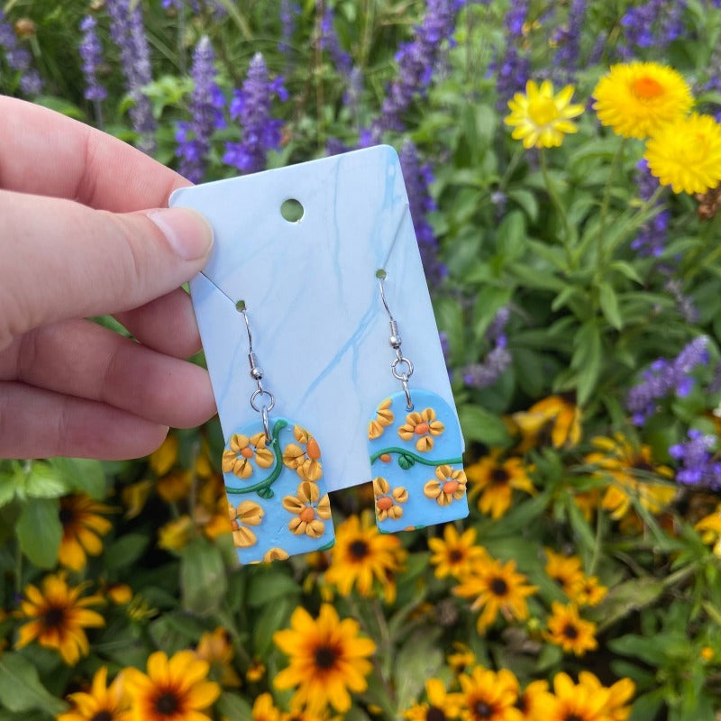 Yellow and Orange Flower Print Portraits