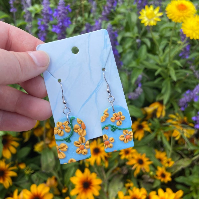 Yellow and Orange Flower Print Portraits