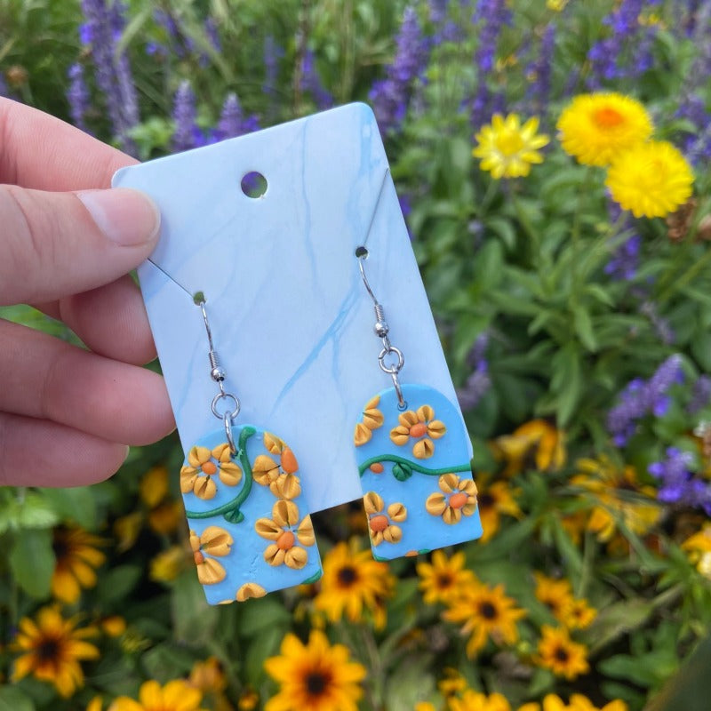 Yellow and Orange Flower Print Portraits