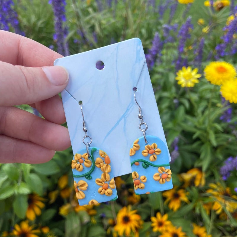 Yellow and Orange Flower Print Portraits