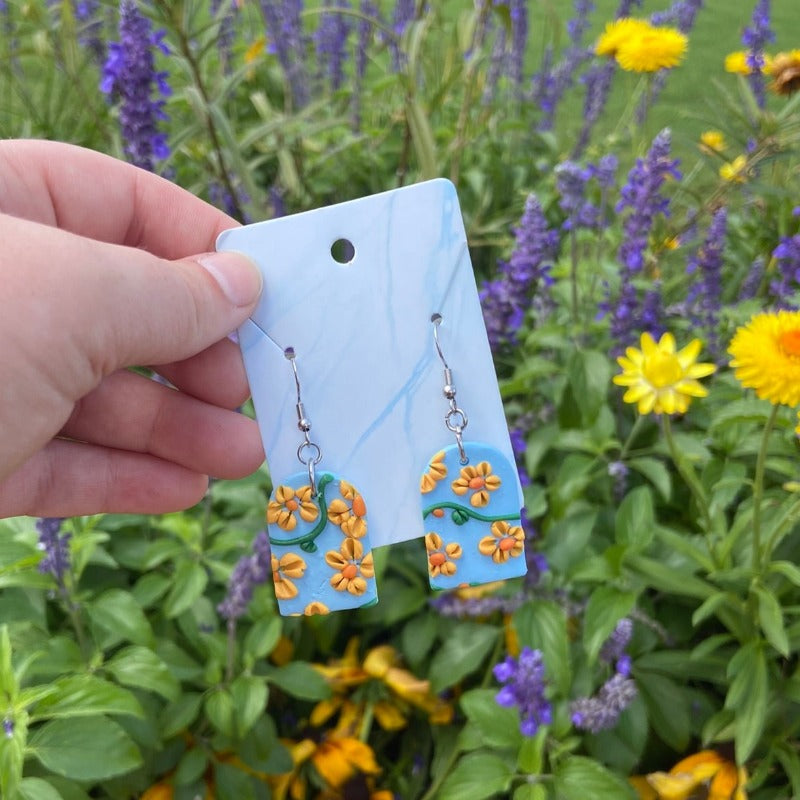 Yellow and Orange Flower Print Portraits