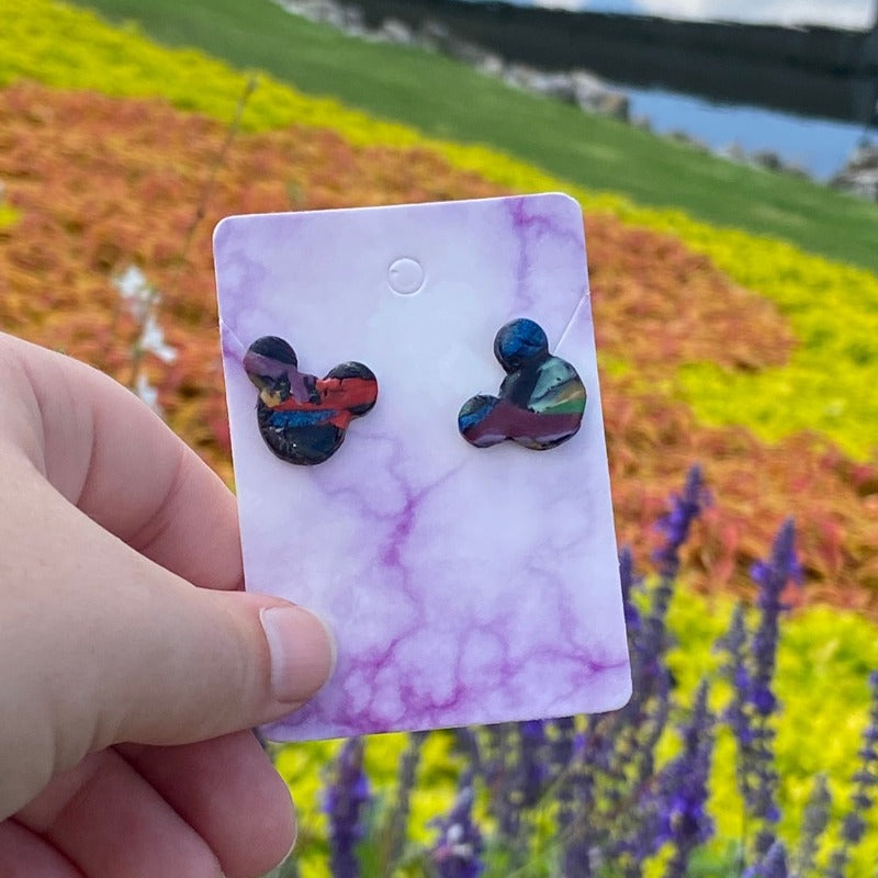 Color Smash Mouse Ear Studs