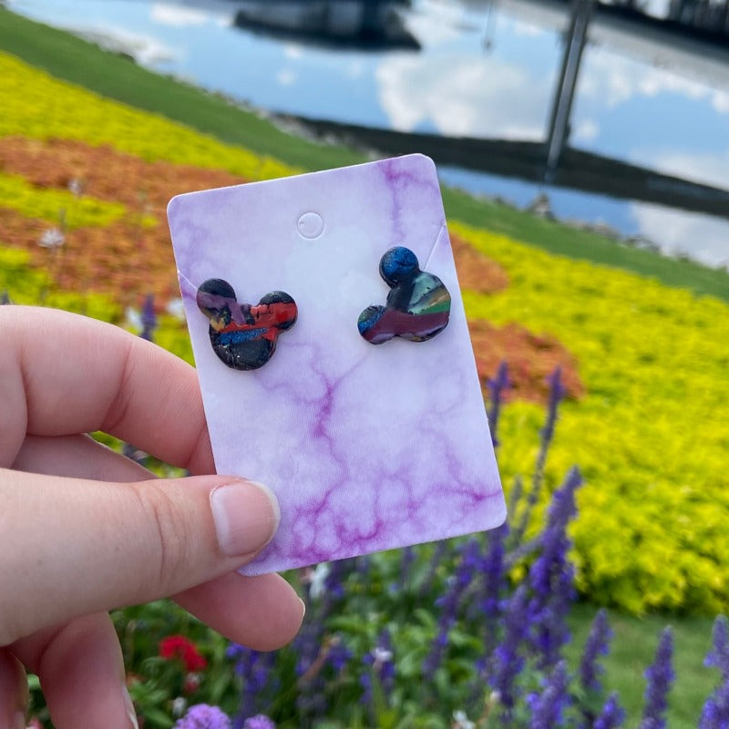 Color Smash Mouse Ear Studs