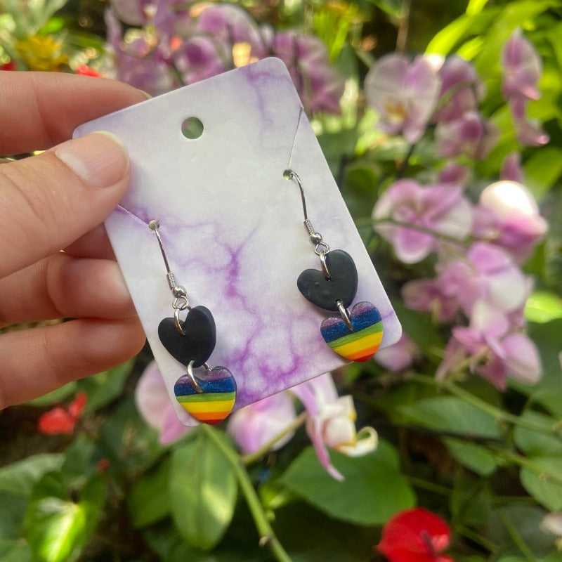 Rainbow Pride Heart Dangle