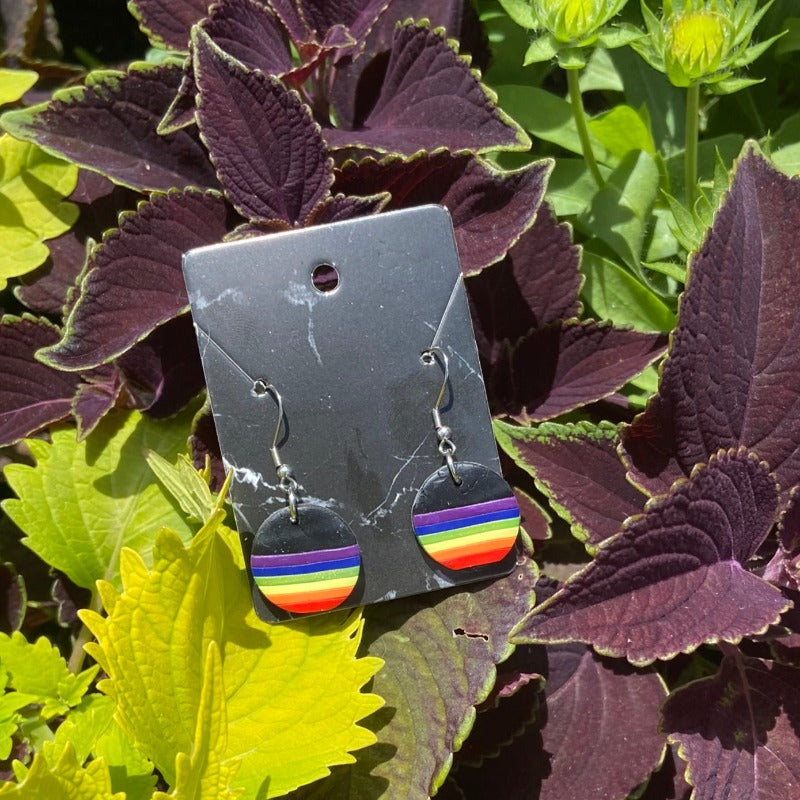 Pride Circle Stripe Dangles