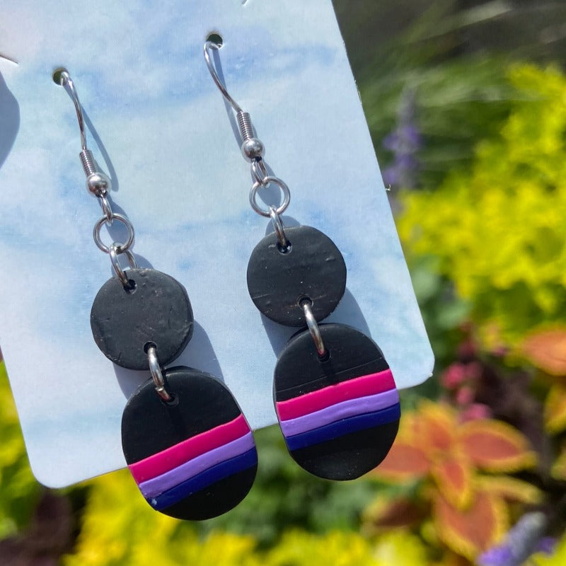 Bi Pride Oval Dangles