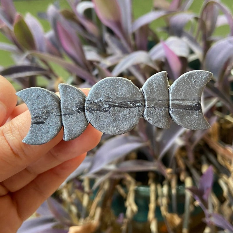 Silver Moon Hair Clip