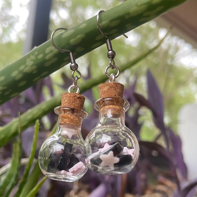 Round Potion Bottle - Moon and Stars