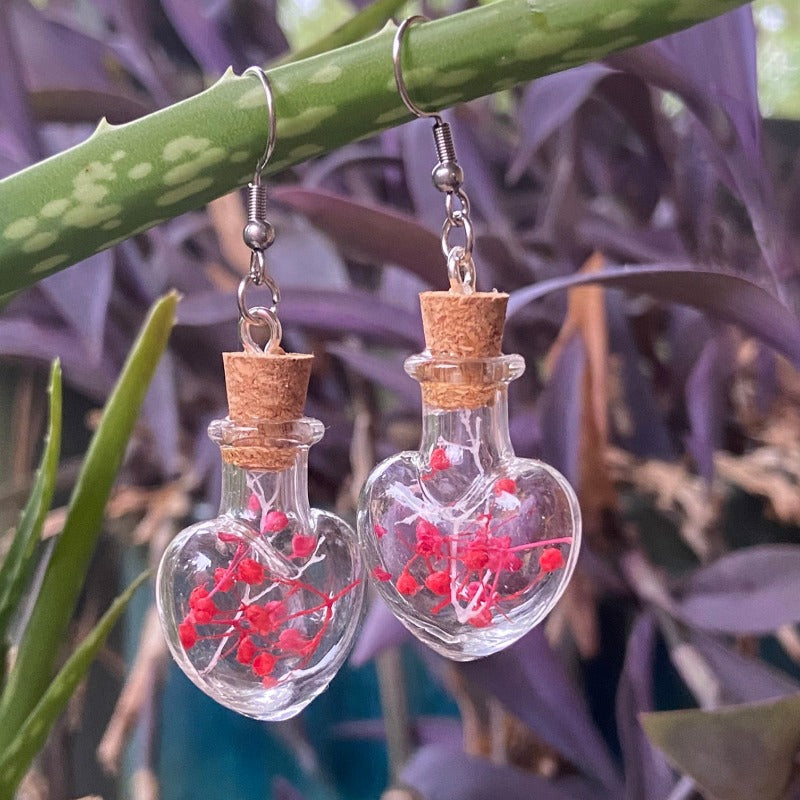 Heart Bottle - Red and Pink