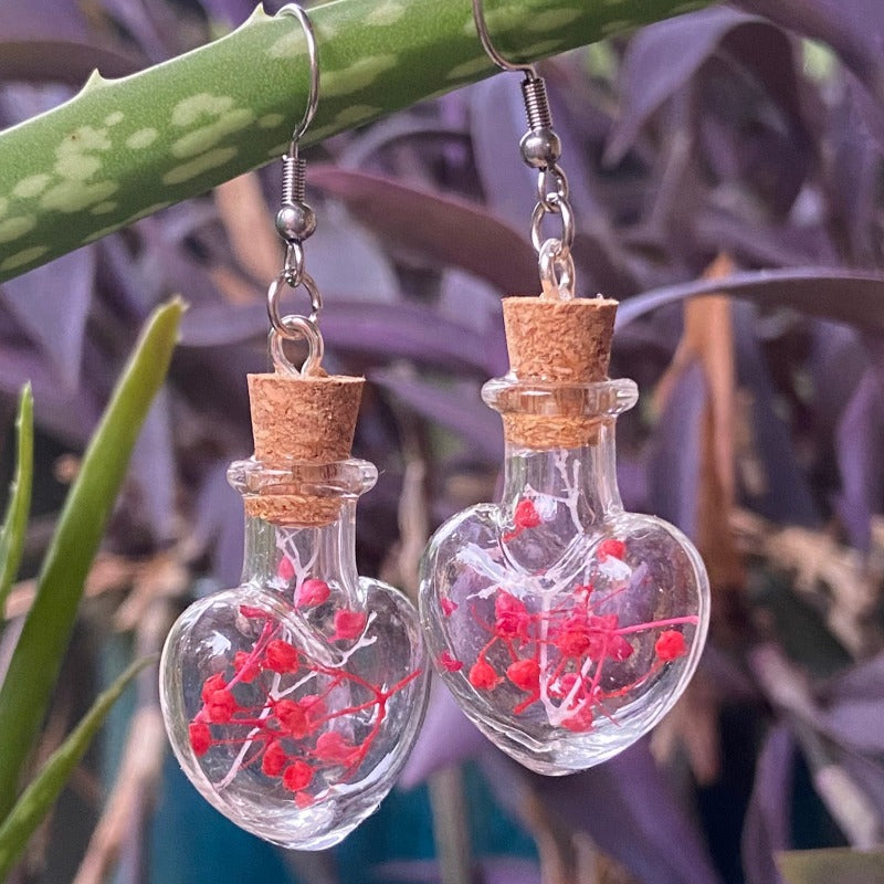 Heart Bottle - Red and Pink