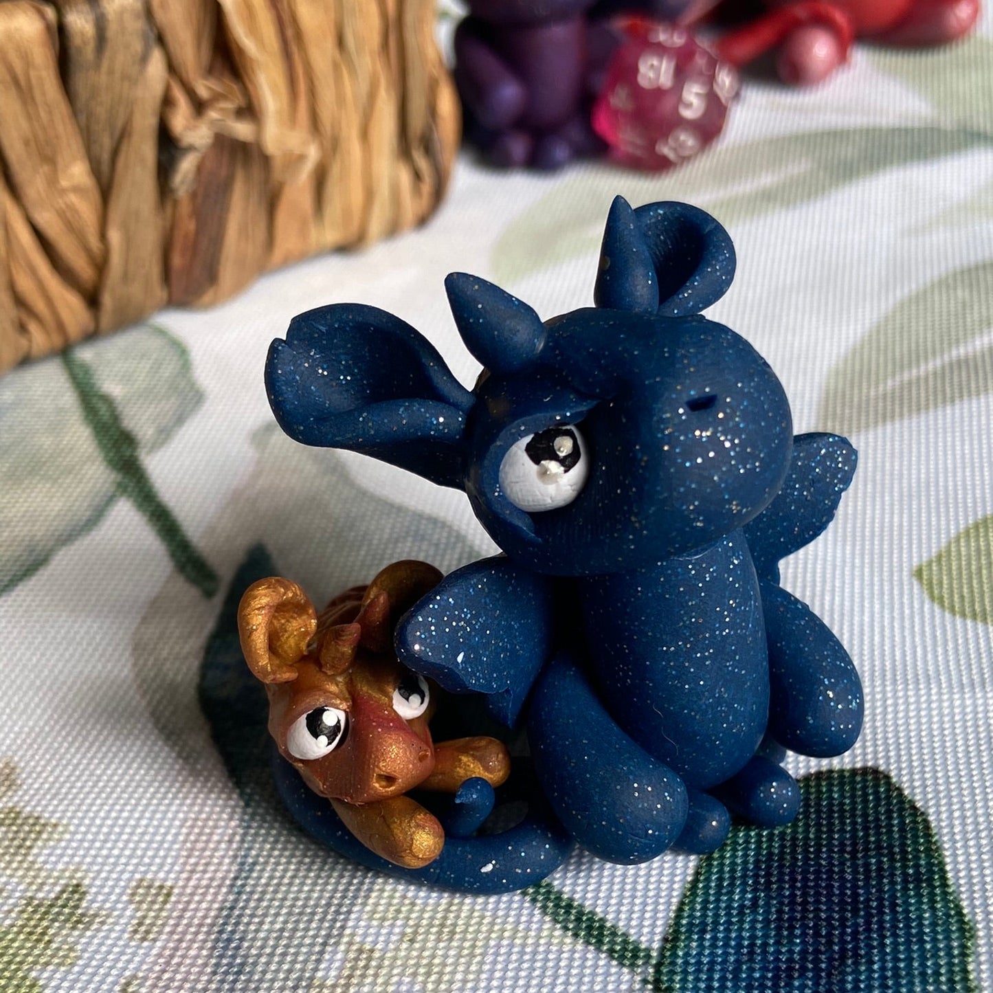Handmade Dice Dragon - Blue