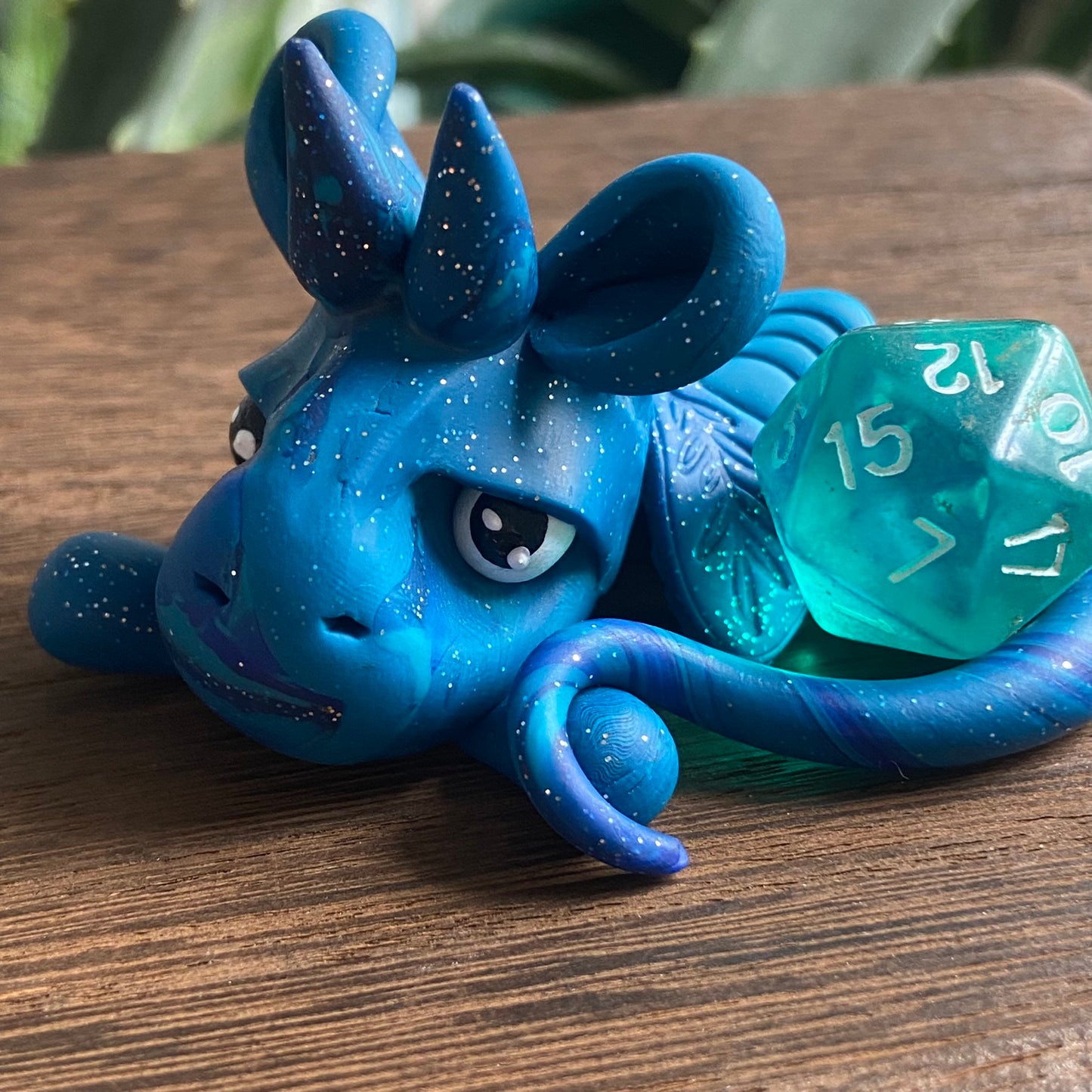 Handmade Dice Dragon - Blue