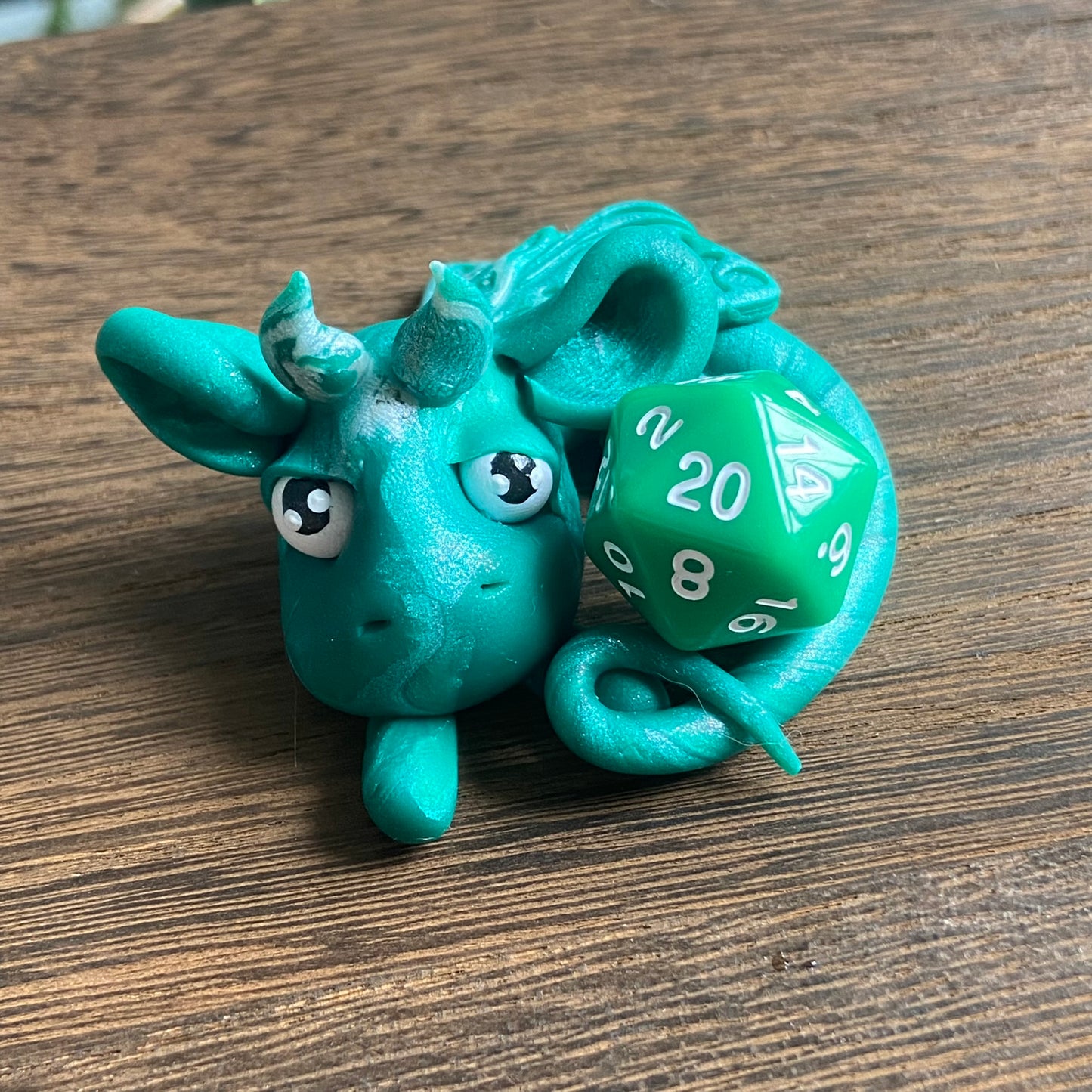 Handmade Dice Dragon - Green