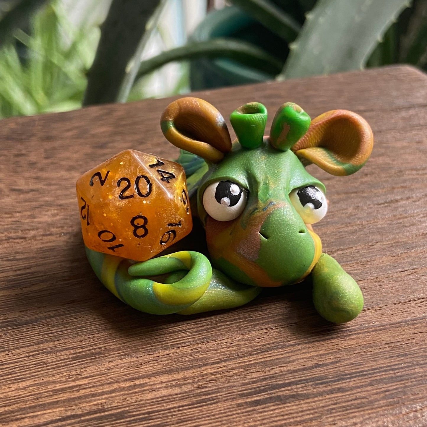 Handmade Dice Dragon - Green