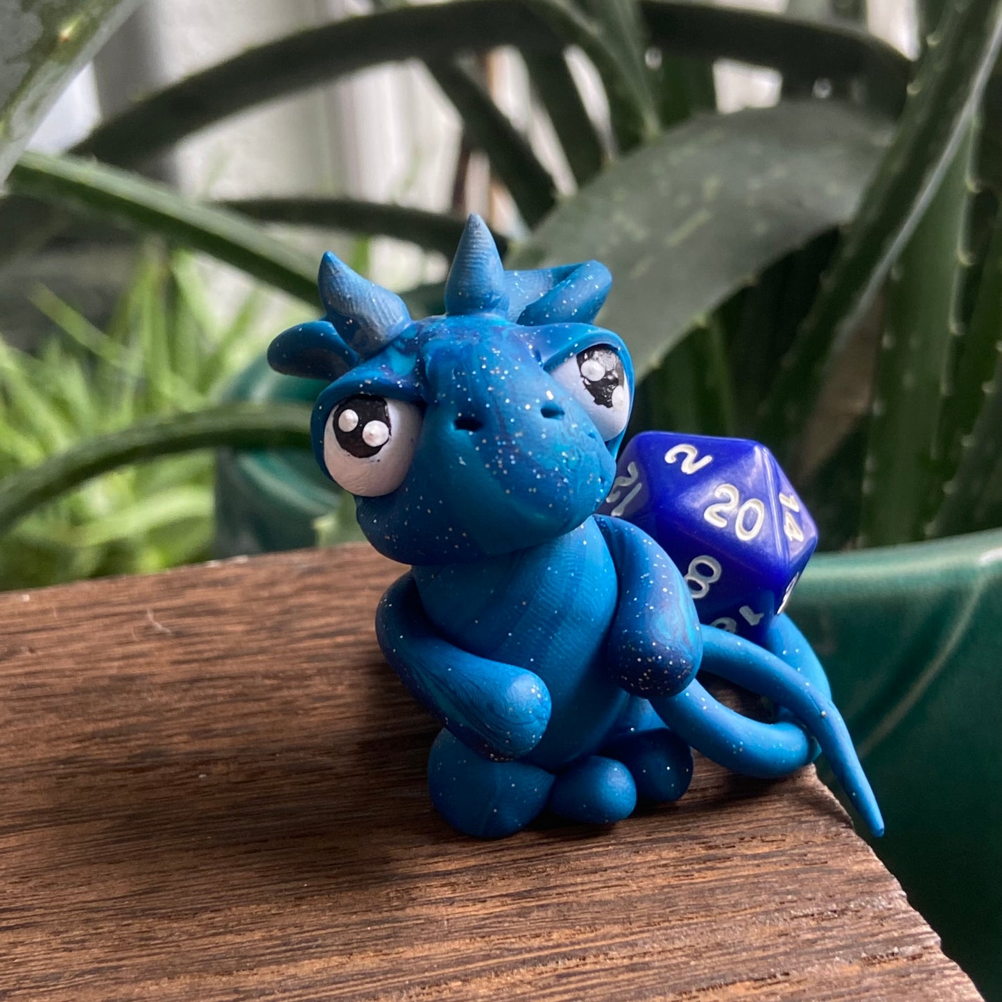 Handmade Dice Dragon - Blue