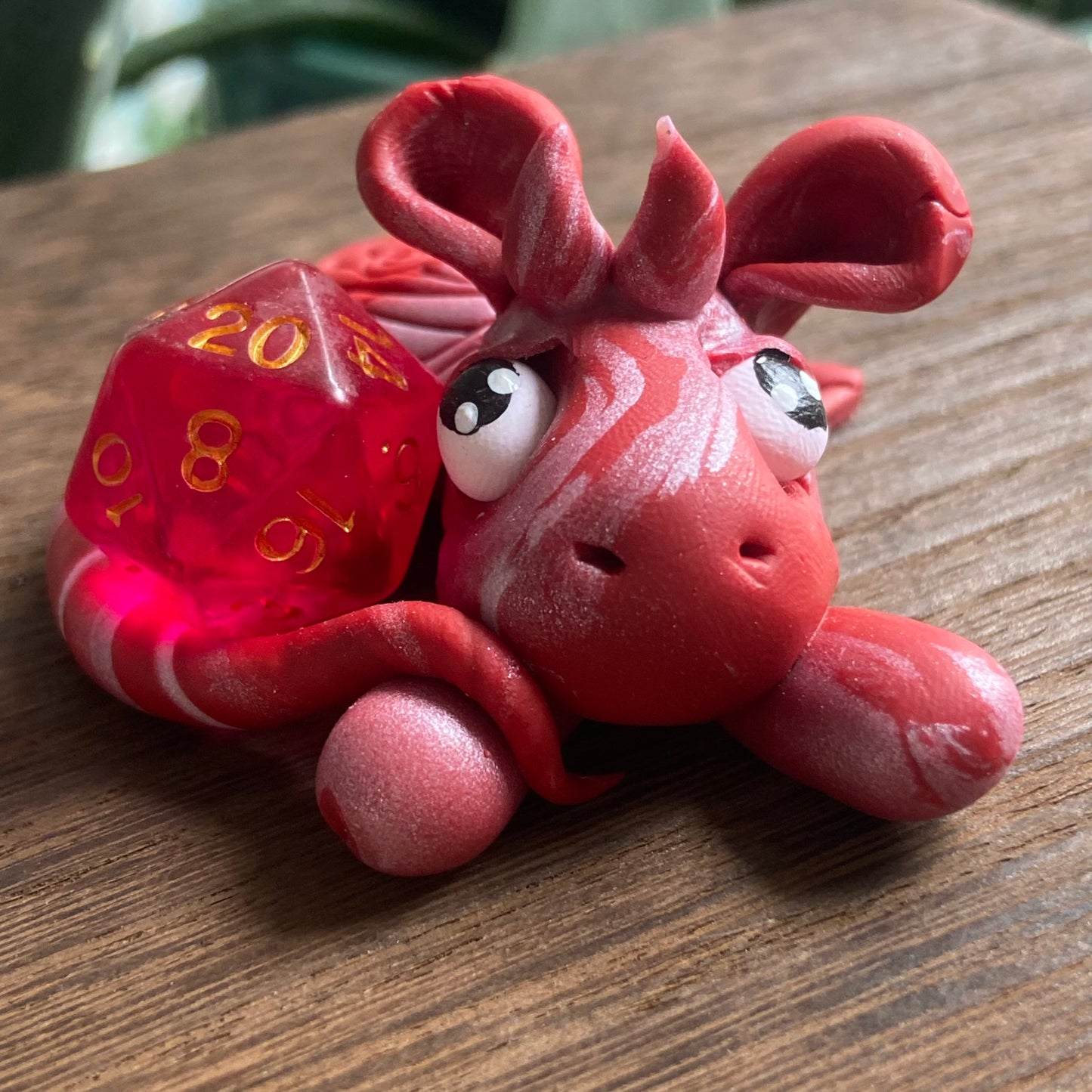 Handmade Dice Dragon - Red