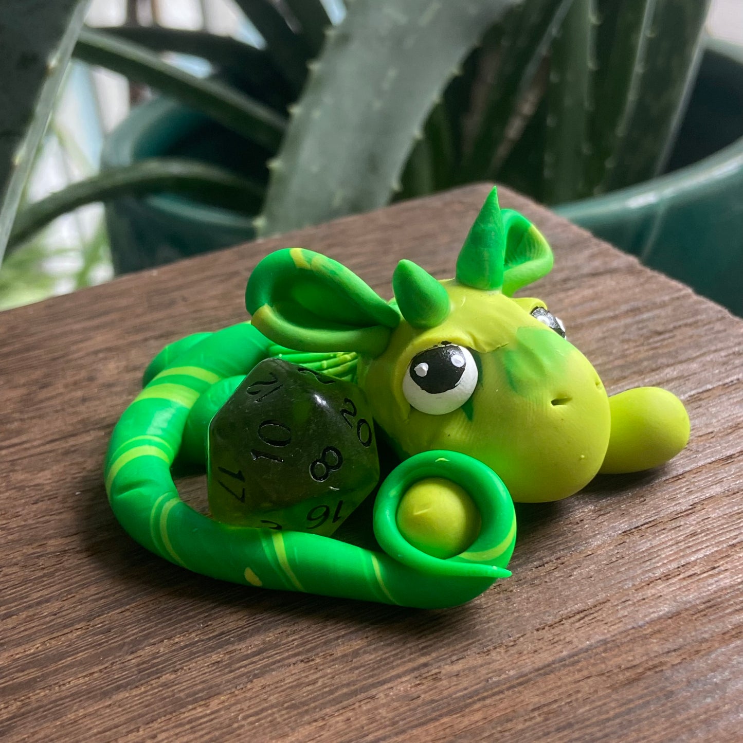 Handmade Dice Dragon - Green