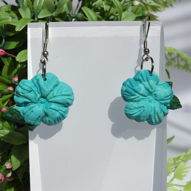 Blue Magnolia Earrings