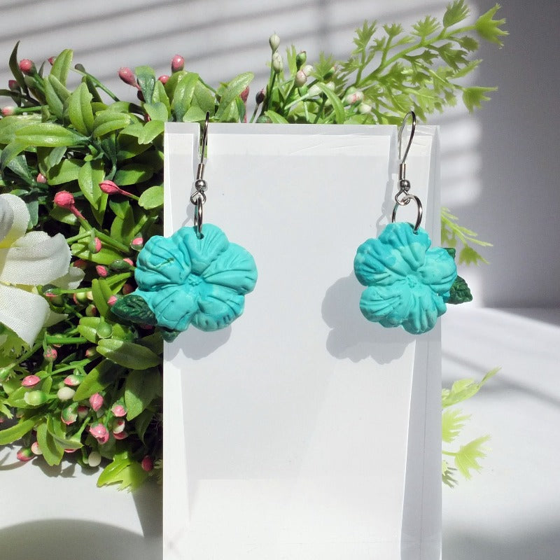 Blue Magnolia Earrings