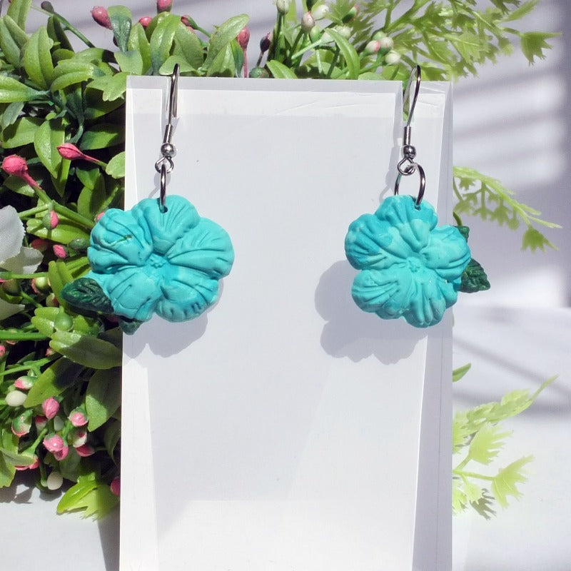 Blue Magnolia Earrings