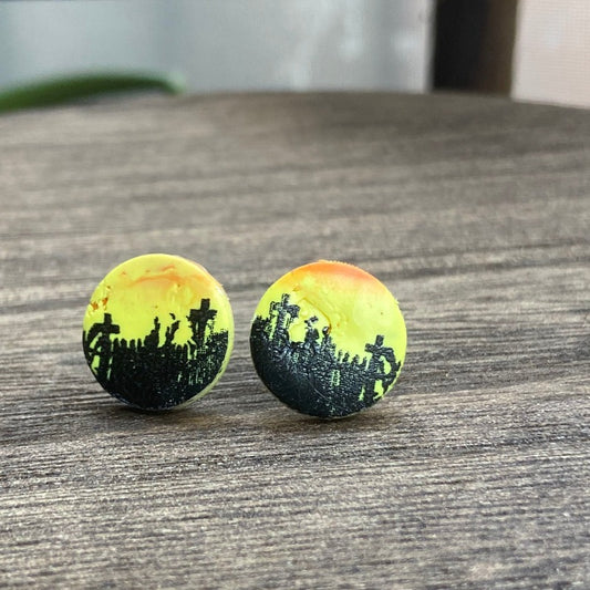 Graveyard Sunset Studs