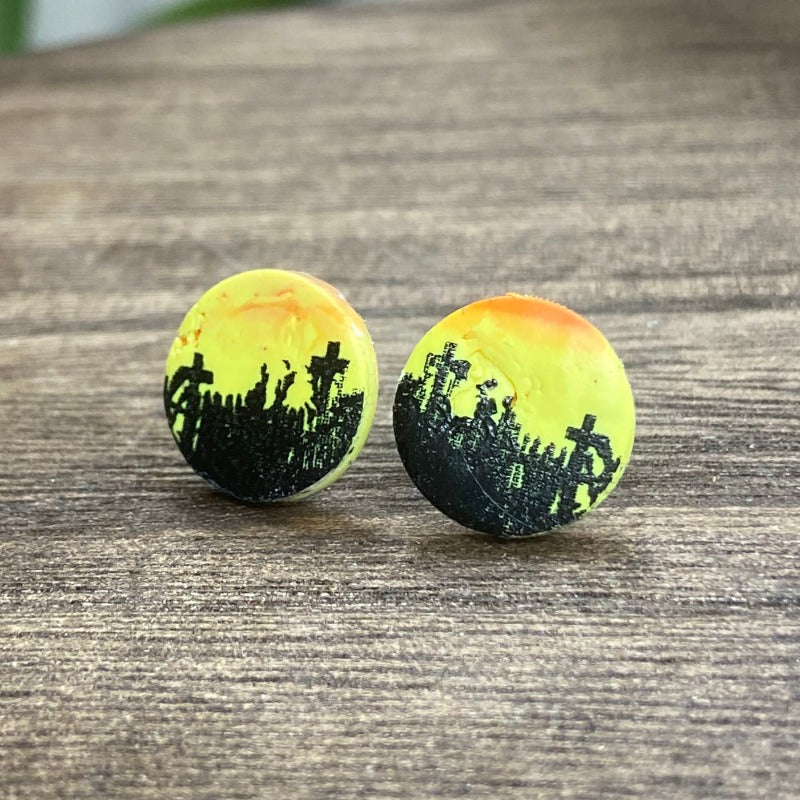 Graveyard Sunset Studs