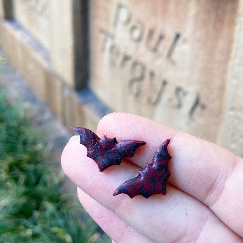 Filigree Bat Studs