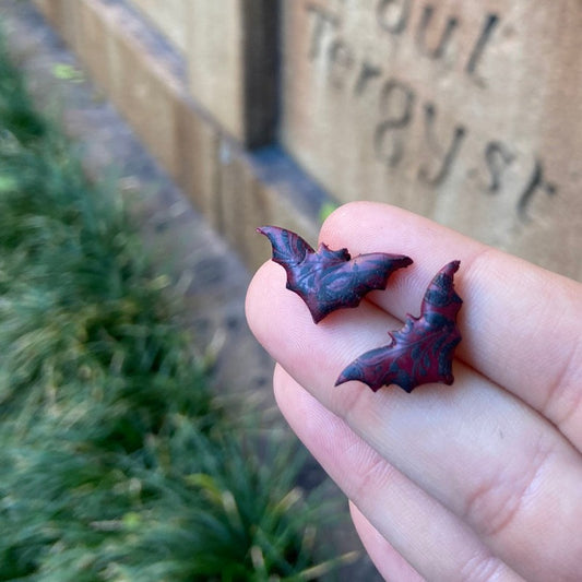 Filigree Bat Studs