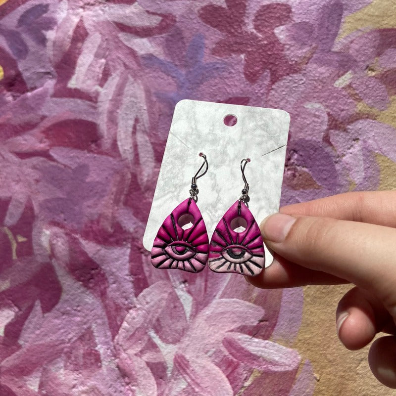 Pink Planchette Earrings