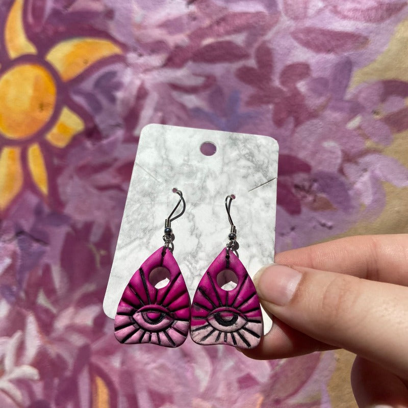 Pink Planchette Earrings