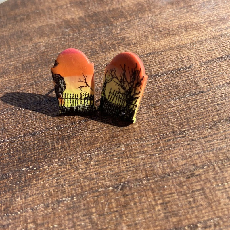 Graveyard Sunset Studs